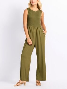 Market & Spruce Karsen Smocked Jumpsuit